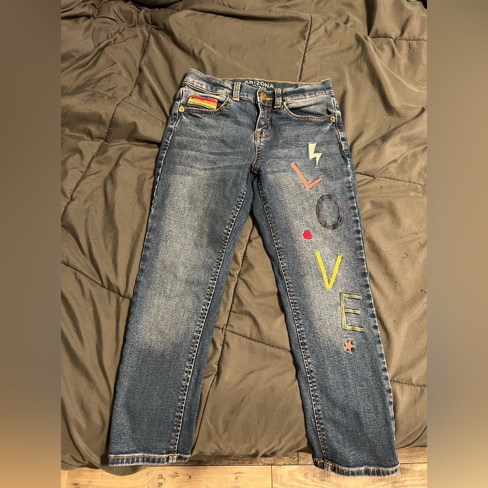 Girls Arizona Jean LOVE embroidered Jeans